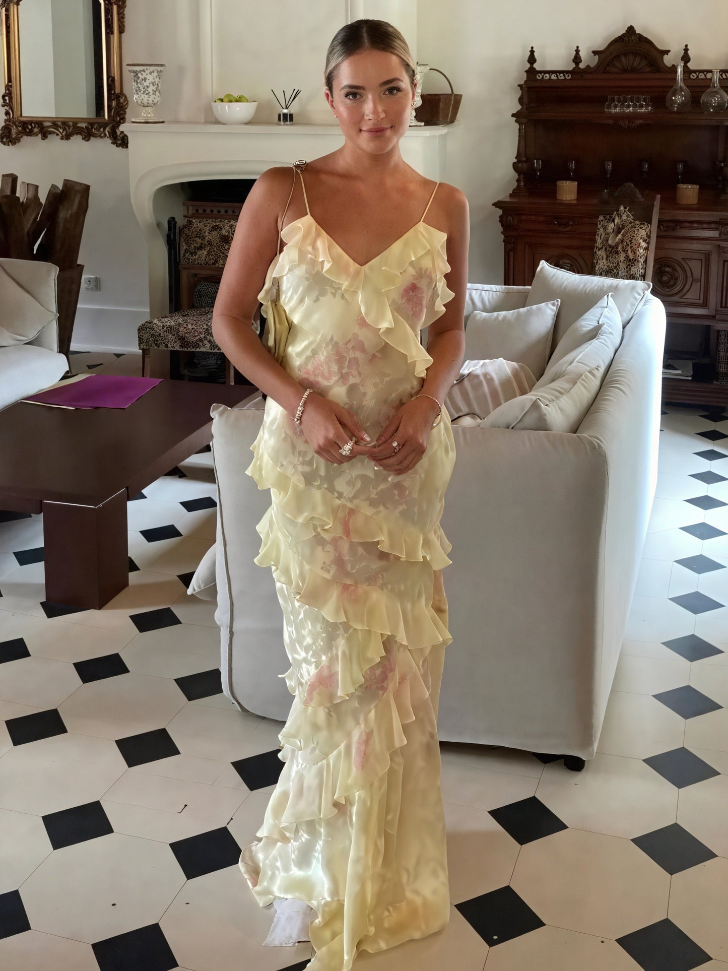 Robe Fleurie Femme Sans Manches, Bretelles Fines, Détails Volants, Style Été-83560-6a5ba114-50e3-4110-b801-02727fed24f8