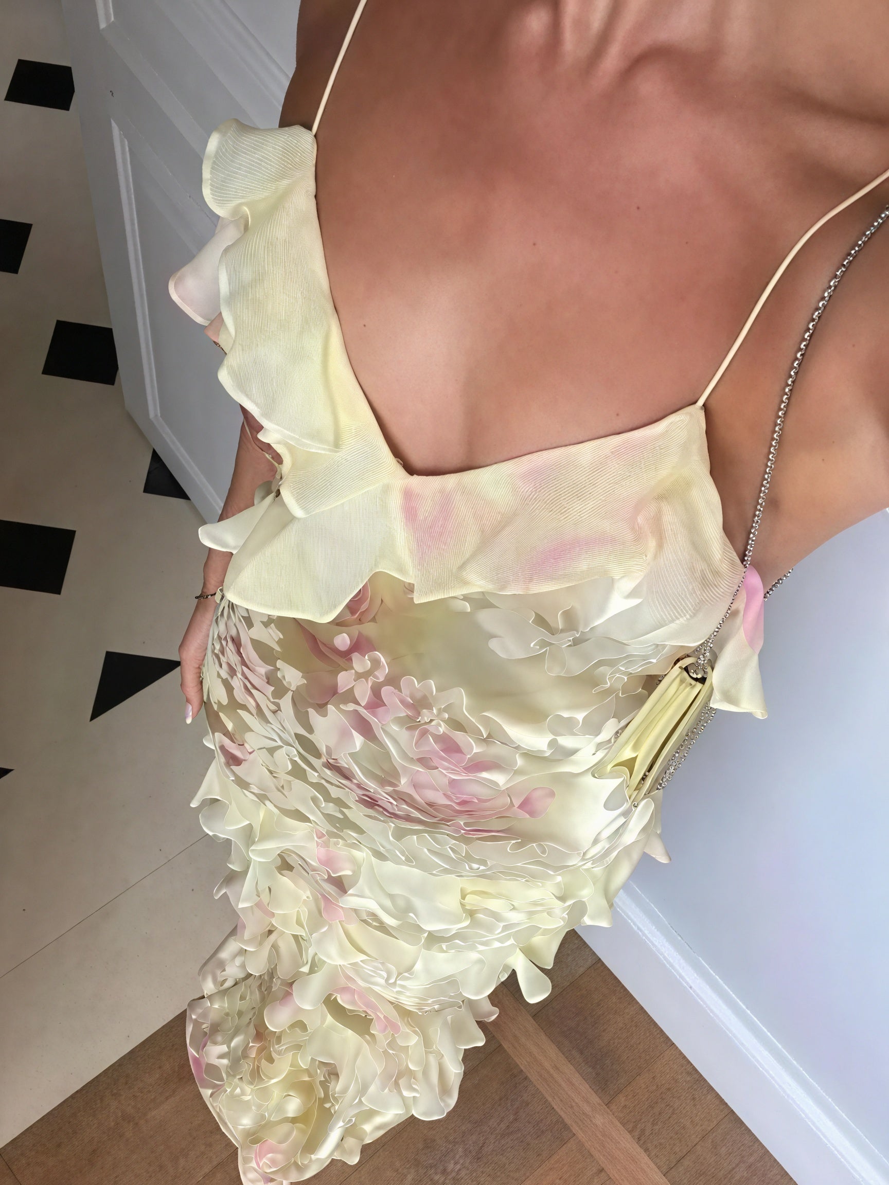 Robe Fleurie Femme Sans Manches, Bretelles Fines, Détails Volants, Style Été-83560-9cd69b4c-5a35-48ea-af2f-ad3bb5c0905d