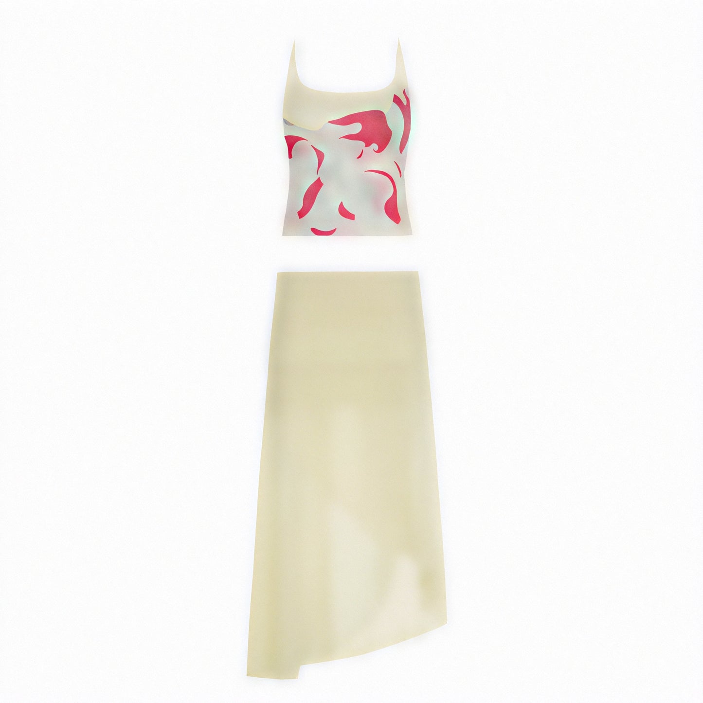 Robe Femme Imprimé Floral Bretelles Fines Jupe Froncée Asymétrique Fluide-83580-5fa0c415-5503-4771-85d4-697d37d229a9