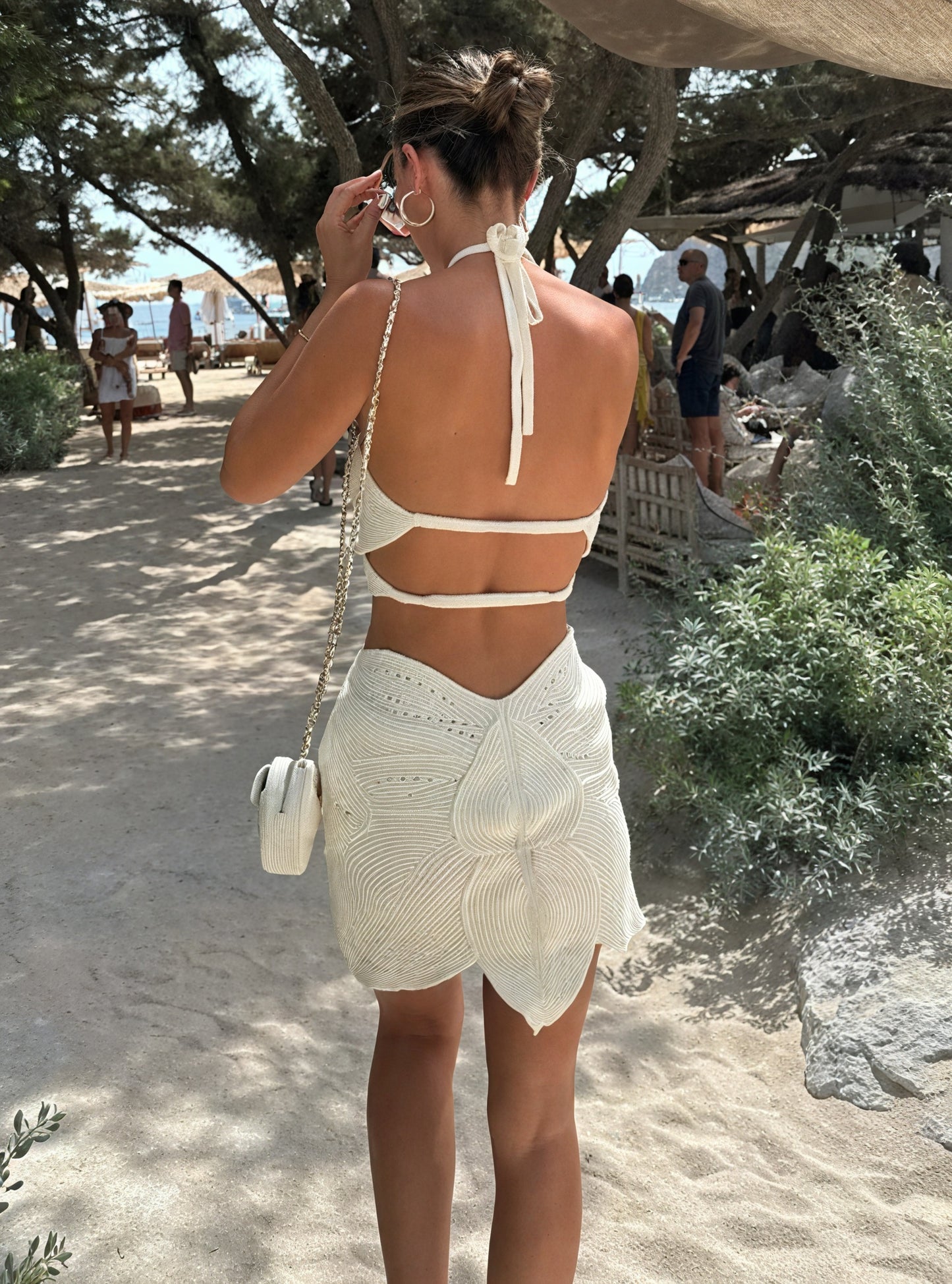 Robe Femme Crochet Halter Col Détails Découpes Style Bohème Élégant-83655-1e7b5c78-ac3e-4bc1-8369-16dd628ac743