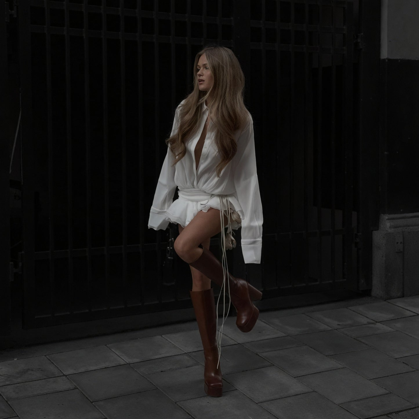 Robe Chemisier Blanche Femme – Manches Longues, Boutonnée, Élégante-83661-7618abd9-a467-414f-b924-28a429e8daaa