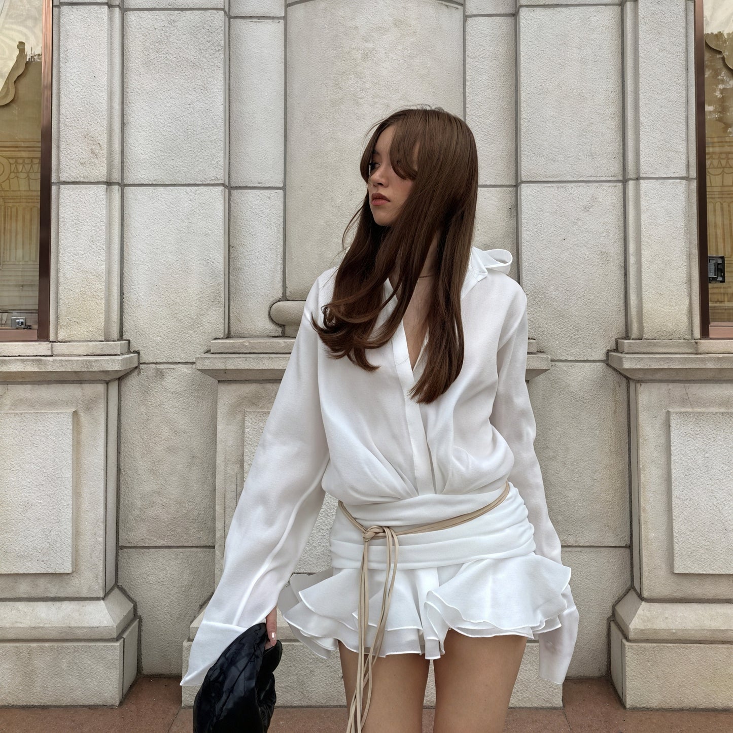 Robe Chemisier Blanche Femme – Manches Longues, Boutonnée, Élégante-83661-e80965aa-d18f-466b-a5c8-d574a13e7d24