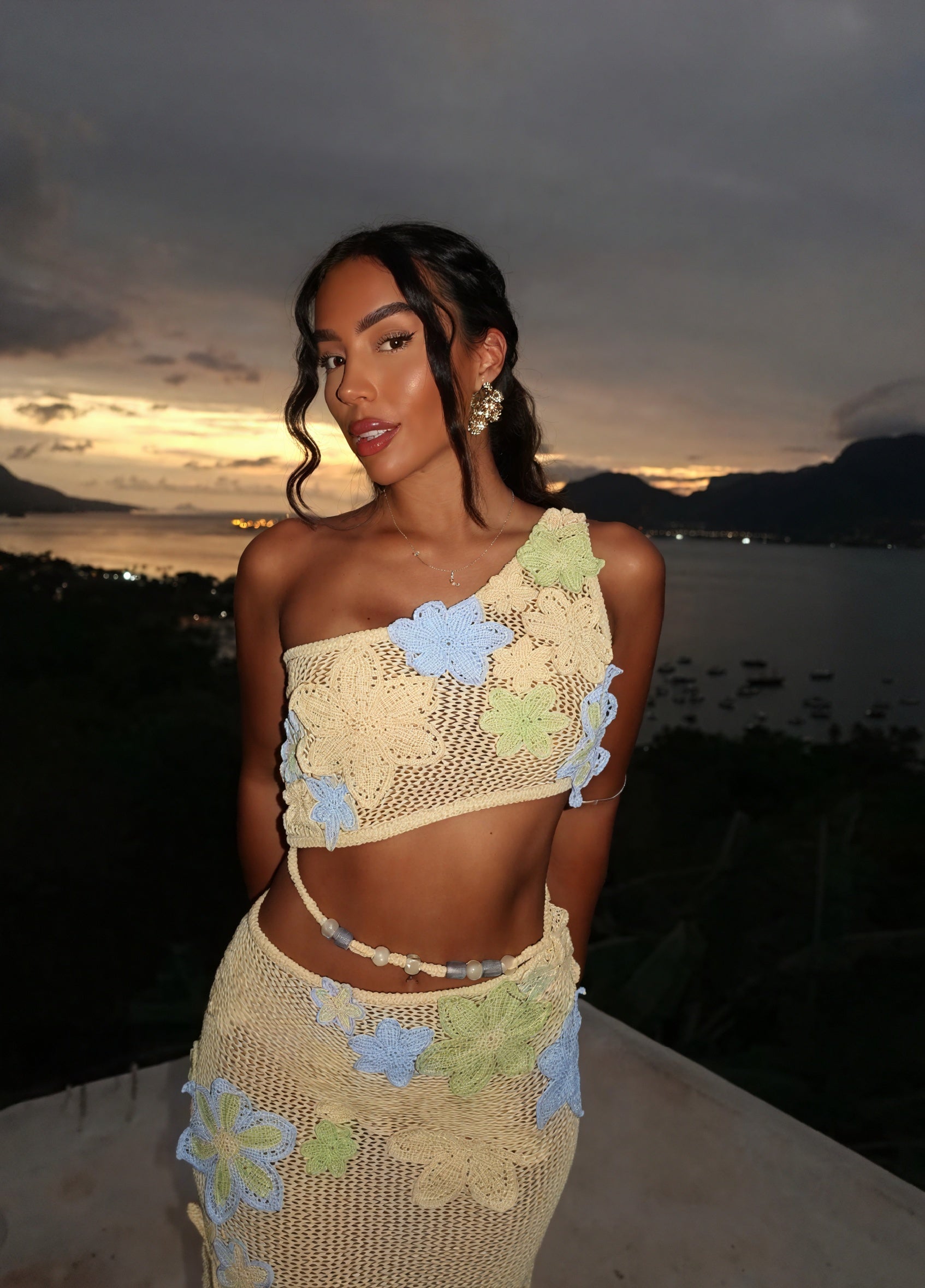 Femme Ensemble Robe Deux Pièces Crochet Fait Main – Détails Floraux, Style Bohème-83755-aea454de-2b39-417d-97a3-c9b780908e81