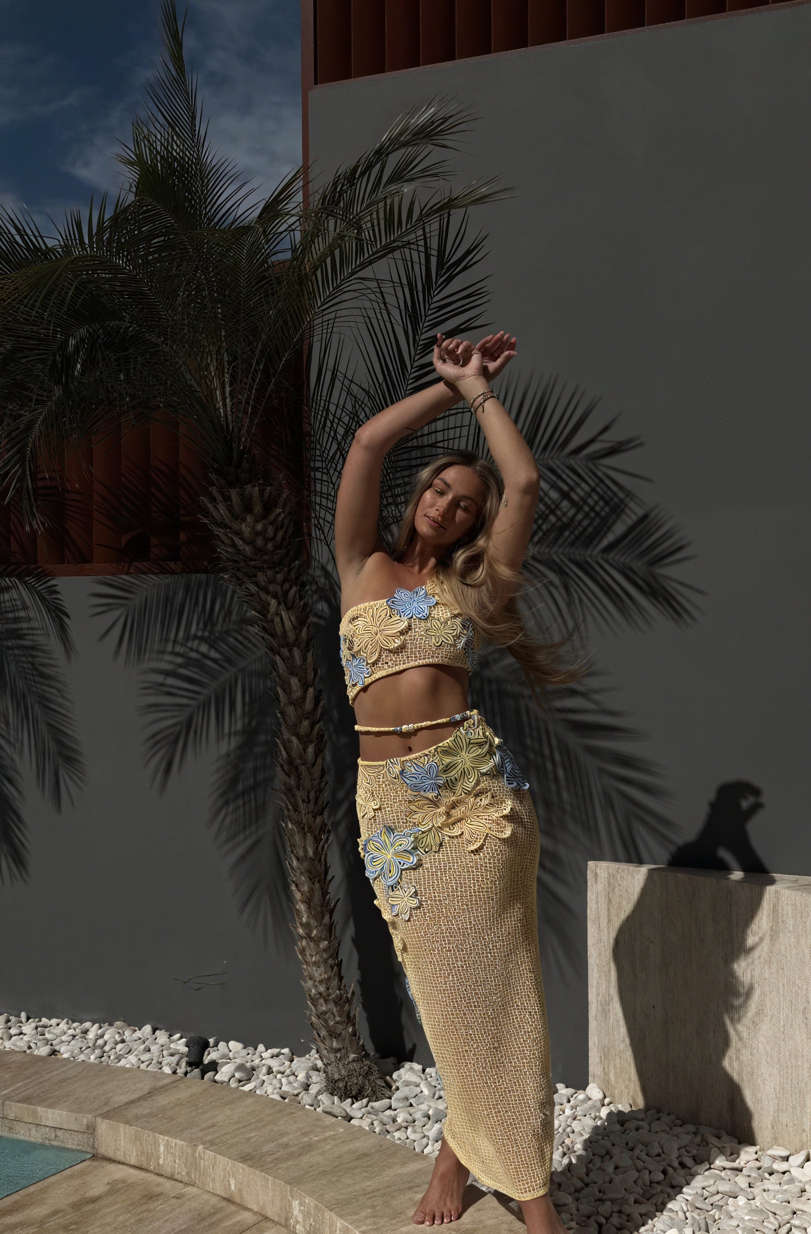 Femme Ensemble Robe Deux Pièces Crochet Fait Main – Détails Floraux, Style Bohème-83755-fc93c845-cbdd-4326-9d8b-787746015b33