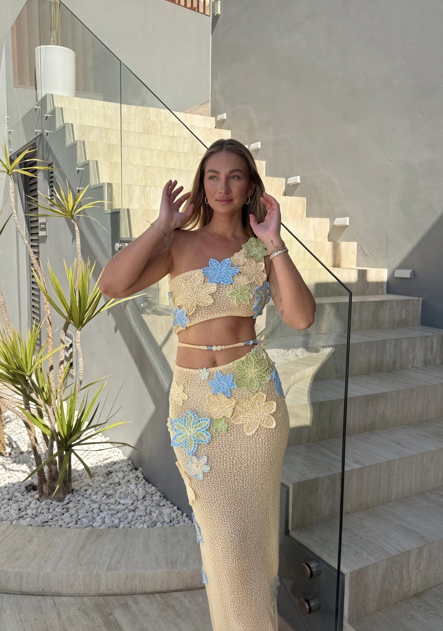 Femme Ensemble Robe Deux Pièces Crochet Fait Main – Détails Floraux, Style Bohème-83755-4e630826-fb1e-47bd-95bd-a2d4bd83cf1f