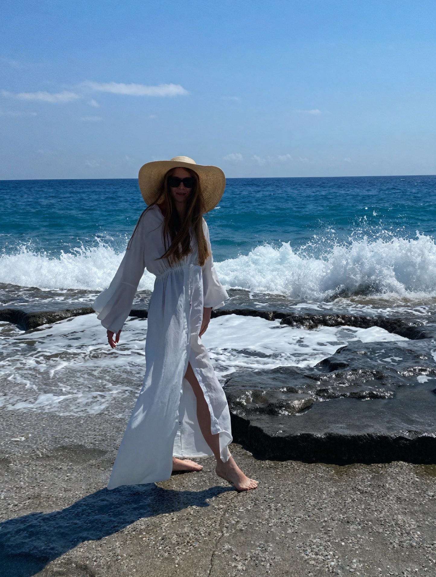 Robe Maxi Femme – Manches Longues, Col V, Taille Nouée, Design Fluide-83779-1ac6fbb2-cd3b-4ae4-ac4d-e94d6a2162bd