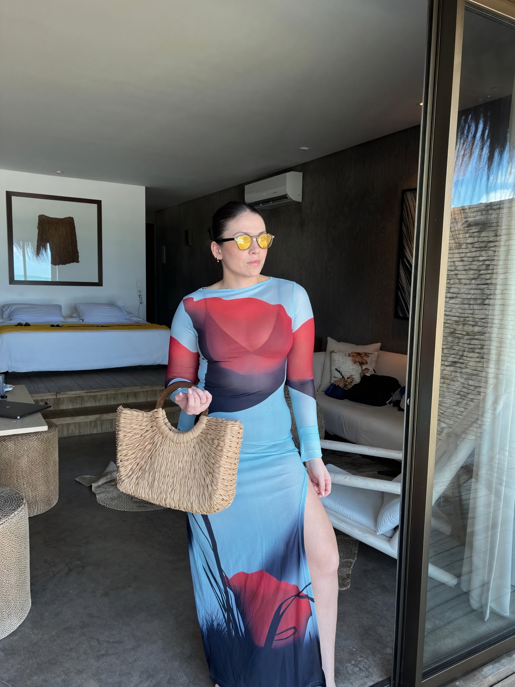 Robe Longue Femme – Imprimé Floral Coloré, Manches Fluides-83850-26f5da52-ca07-42e7-b9c1-3cf16d71b280