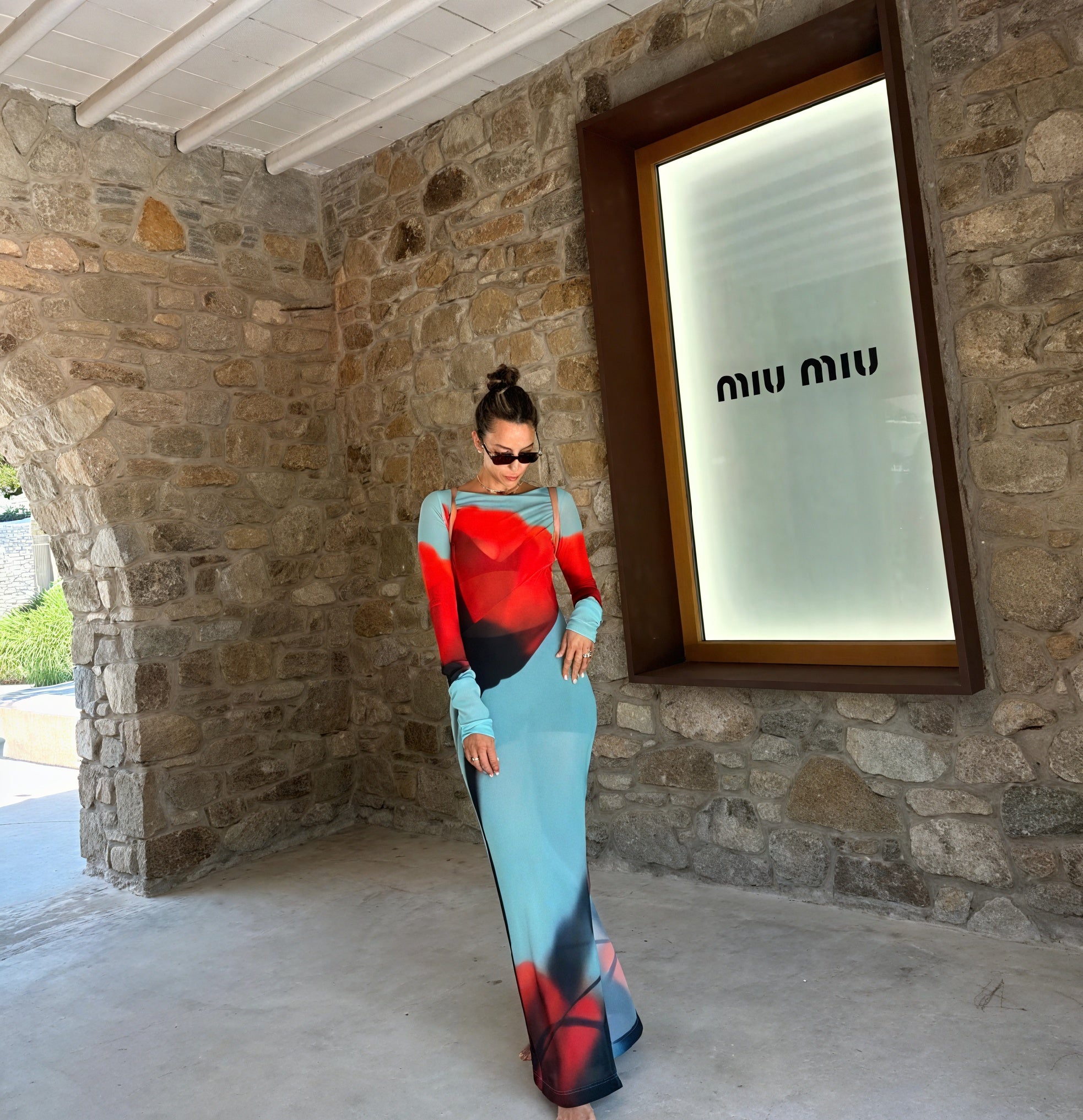 Robe Longue Femme – Imprimé Floral Coloré, Manches Fluides-83850-c9132c38-c8db-4625-995e-880132825651