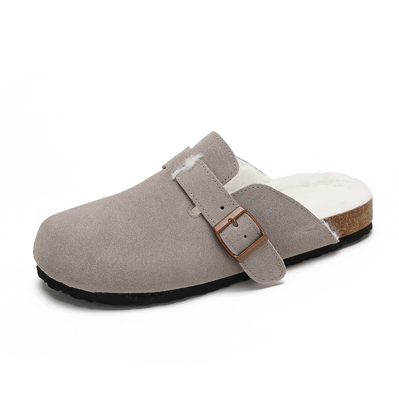Mules Femme en Daim – Dos Ouvert, Semelle Liège, Bride Ajustable-82019-87521f6f-dceb-4002-82b3-6e1ede4ff5c2