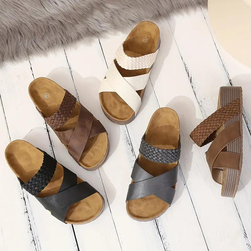 Sandales Plateforme Femme – Brides Croisées & Détails Tressés-Shoes-Marais Paris-Marais Paris