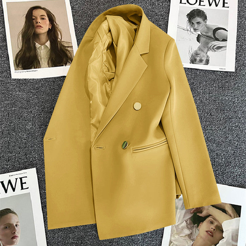 Marais Paris Blazer Chic et Élégant pour Femmes-Marais Paris-Jaune Citron-S-Marais Paris