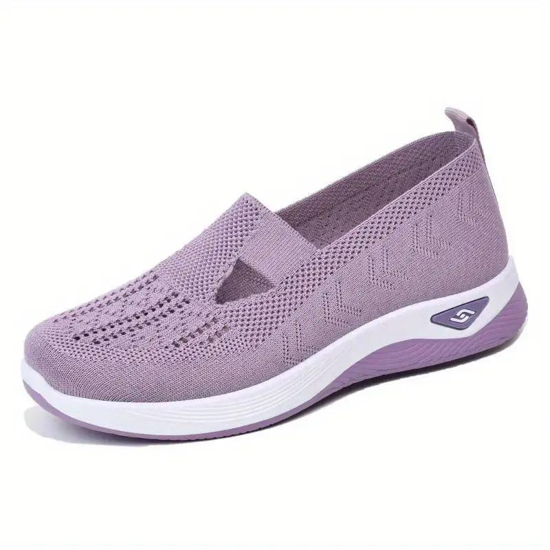 Slip-On Sneakers - Breathable Knit, Lightweight, Comfortable-Shoes-Marais Paris-Lavande-36-Marais Paris