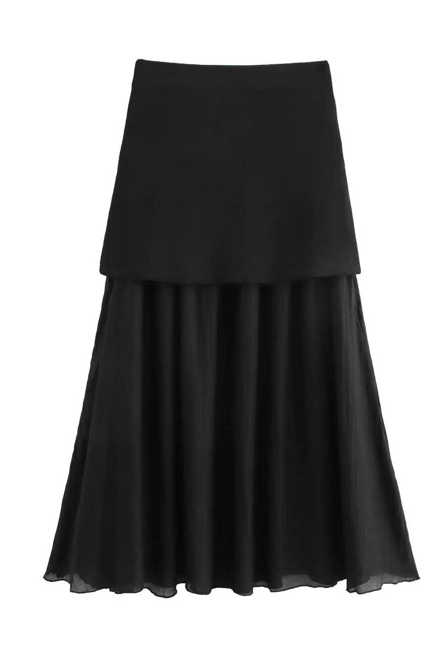 Ensemble Femme : Haut sans Manches & Jupe Midi Plissée-Skirt Sets-Marais Paris-Marais Paris