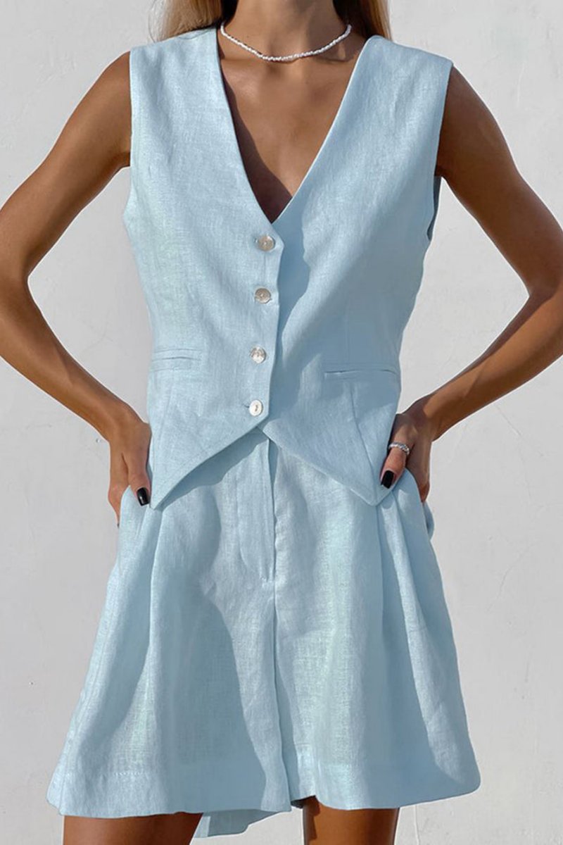 Ensemble Veste sans Manches & Short Taille Haute - Marais Paris-Sets-Marais Paris-Marais Paris