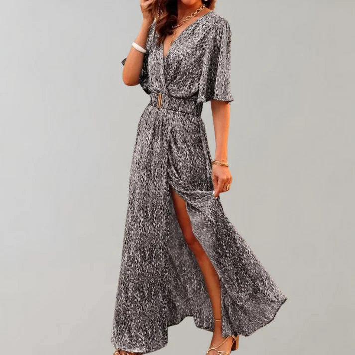 Marais Paris Robe Maxi Élégante et Flottante pour Événements-Long Dress-Marais Paris-Gris-XS-Marais Paris