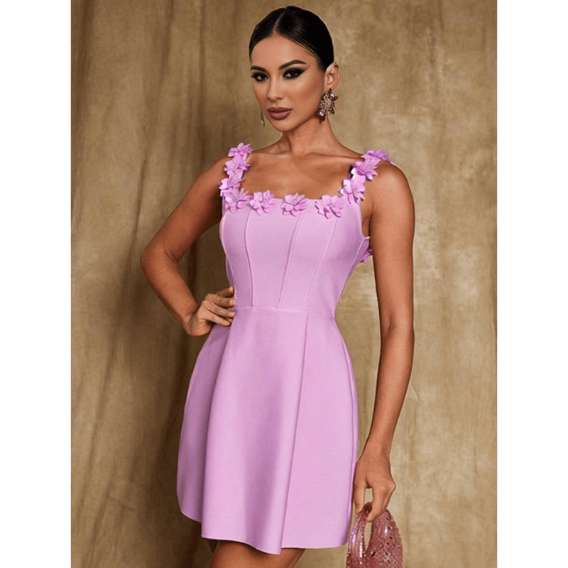 Marais Paris Robe Chic à Fleurs pour Soirées Élégantes-Women Dress-Marais Paris-Marais Paris