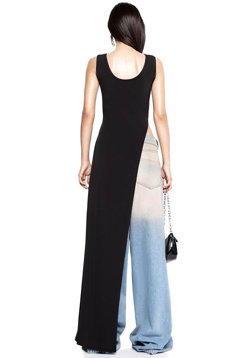 Top/Robe Asymétrique - Coupe Moderne, Fente Haute, Silhouette Ajustée-Tops-Marais Paris-Marais Paris