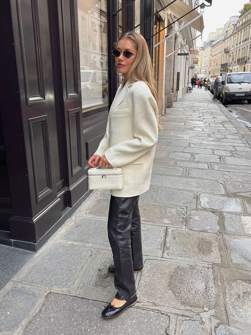 Sac à main structuré avec poignée et fermeture éclair-Bags-Marais Paris-Marais Paris