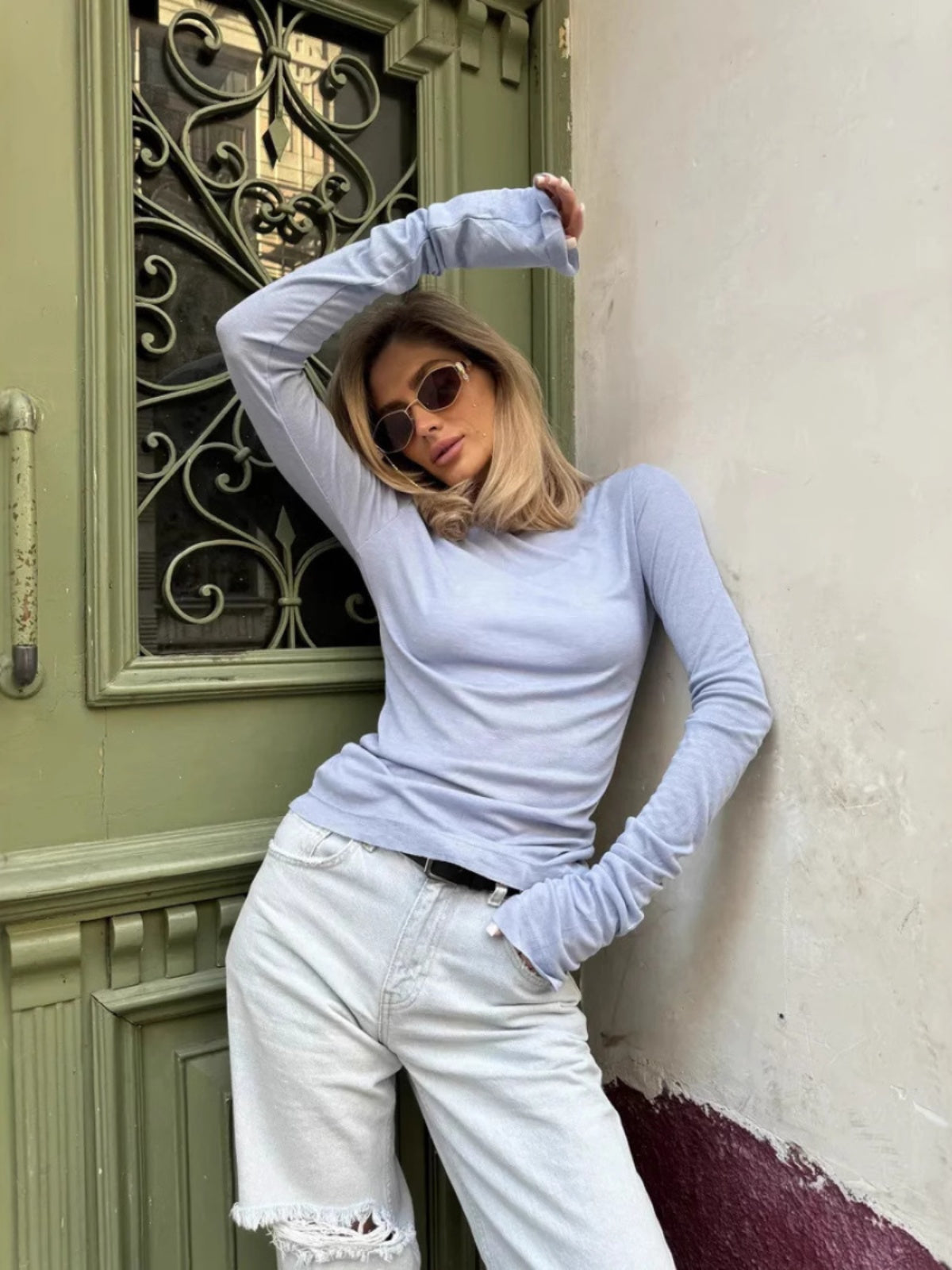 Haut Manches Longues Coupe Slim - Marais Paris-Marais Paris-Marais Paris