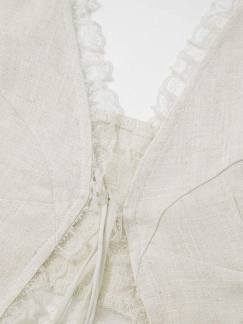 Haut Femme Bohème Dentelle Nœud - Style Romantique, Léger-Marais Paris-Marais Paris