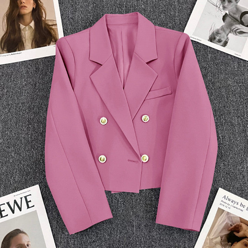 Marais Paris Blazer Cropped Chic et Sophistiqué pour Femmes-Marais Paris-Rose Violet-S-Marais Paris