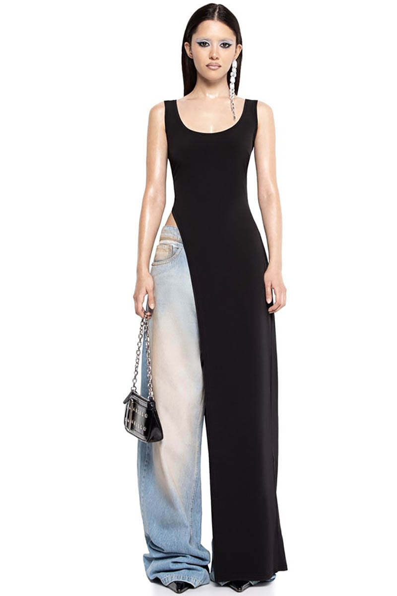 Top/Robe Asymétrique - Coupe Moderne, Fente Haute, Silhouette Ajustée-Tops-Marais Paris-Marais Paris