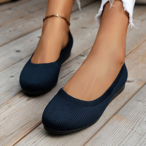 Ballerines Femme Tricotées - Confort & Élégance - Chaussures Plates-Shoes-Marais Paris-Bleu-36-Marais Paris