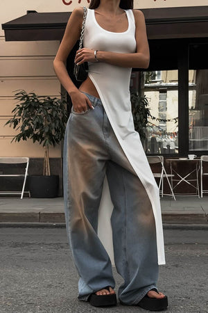 Top/Robe Asymétrique - Coupe Moderne, Fente Haute, Silhouette Ajustée-Tops-Marais Paris-Marais Paris