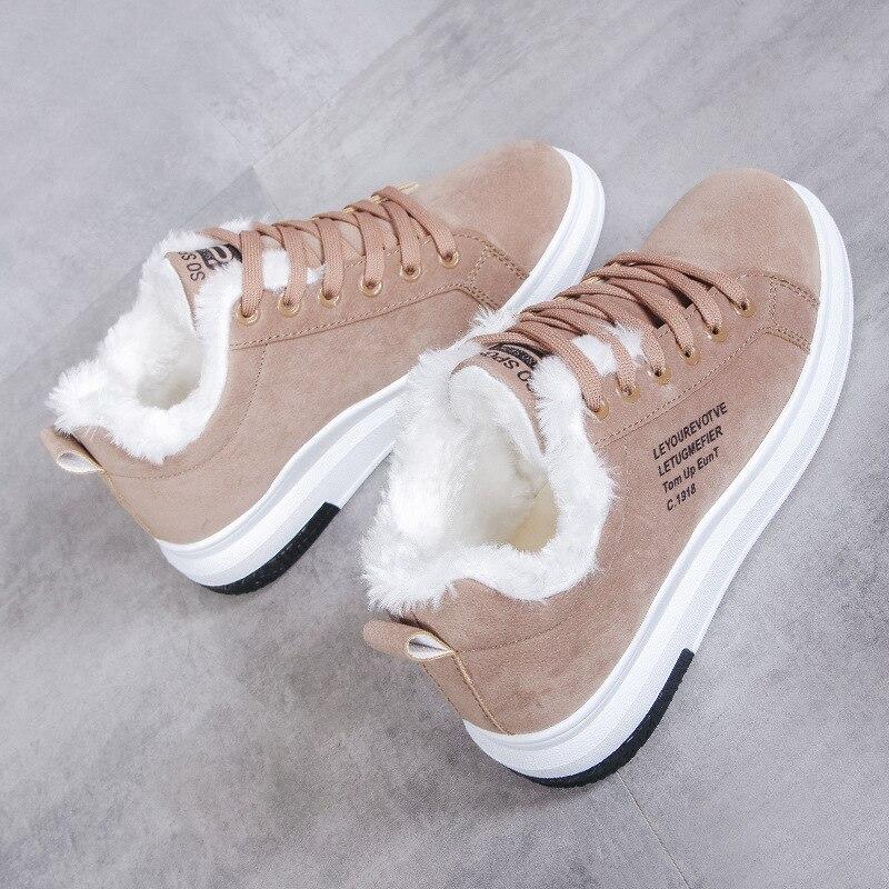 Sneakers Femme Hivernales - Doublure Fausse Fourrure, Semelle Épaisse-Shoes-Marais Paris-Marron-35-Marais Paris