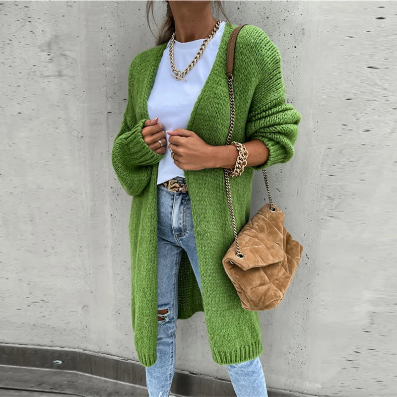 Cardigan Long Femme – Maille Côtelée Ouverte, Style Décontracté-74479-181b82cb-1001-4fd5-8ada-3bb71e033d4f