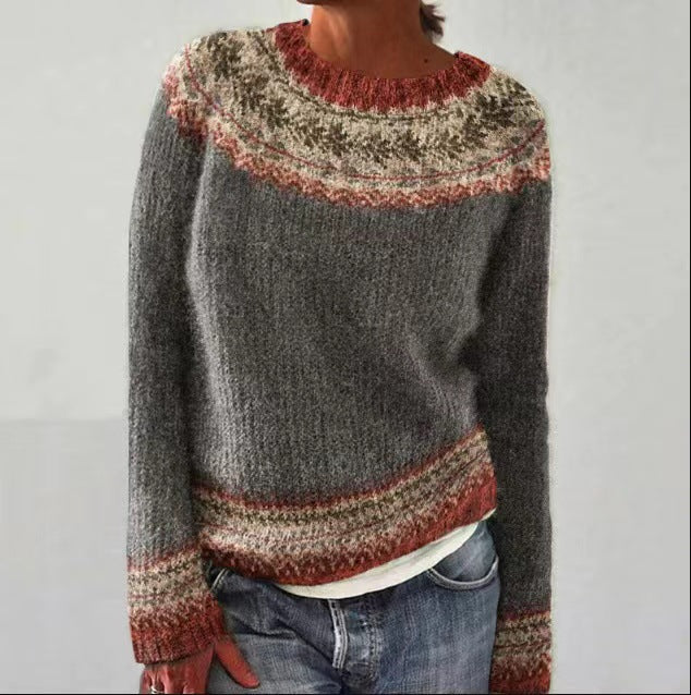 Marais Paris Pull Tricoté Chic et Confortable - Style Décontracté-Sweater-Marais Paris-Gris Foncé-XS-Marais Paris
