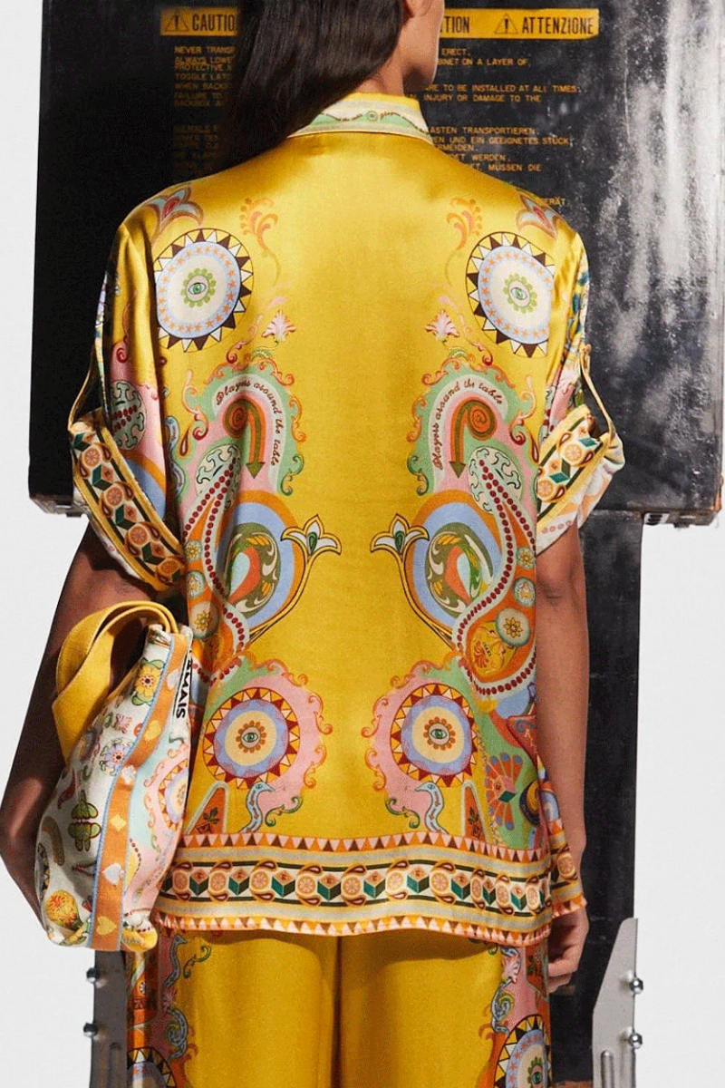 Ensemble Femme Bohème Chic – Pantalon Large, Chemise Manches Courtes-Sets-Marais Paris-Marais Paris