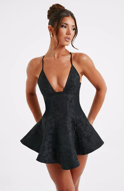 Marais Paris Robe Élégante et Flirty pour Femmes-Short dress-Marais Paris-Noir-XS-Marais Paris