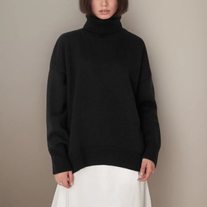 Marais Paris Pull Turtleneck Oversized Chic pour Femmes et Hommes-Women Sweaters-Marais Paris-Black-S-Marais Paris