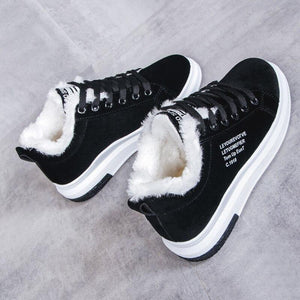 Sneakers Femme Hivernales - Doublure Fausse Fourrure, Semelle Épaisse-Shoes-Marais Paris-Noir-35-Marais Paris