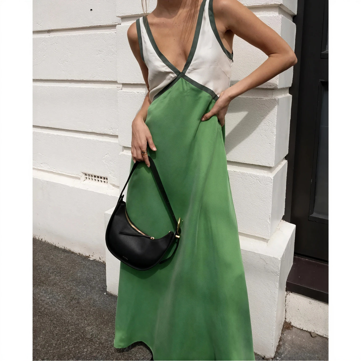 Robe Color Block Femme - Élégante, Fluide, Sans Manches-Marais Paris-Marais Paris
