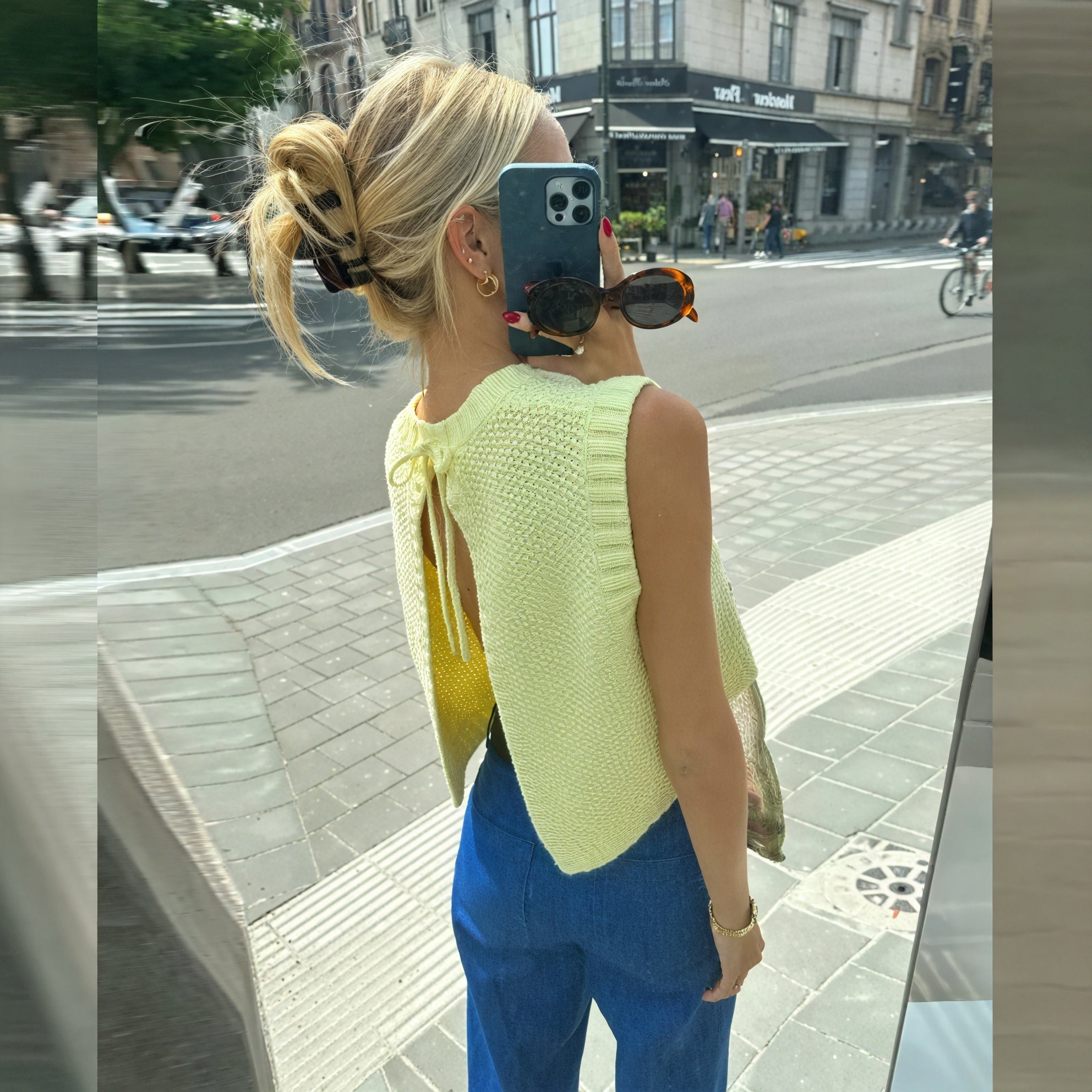 Haut Femme Tricot Dos Nu - Élégant & Confortable-Marais Paris-Marais Paris