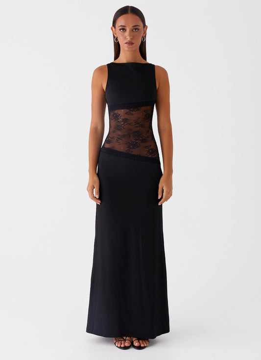 Robe Longue Femme – Sans Manches, Panneau Dentelle Exquis, Élégance Formelle-83478-5439fa14-bf05-4d37-8575-884740302127