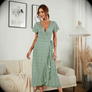 Robe Wrap Élégante et Chic - Design Féminin et Confortable-Long dress-Marais Paris-Marais Paris