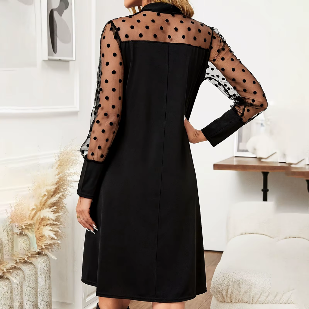 Robe Élégante à Manches Puffées pour Femmes-Marais Paris-Marais Paris