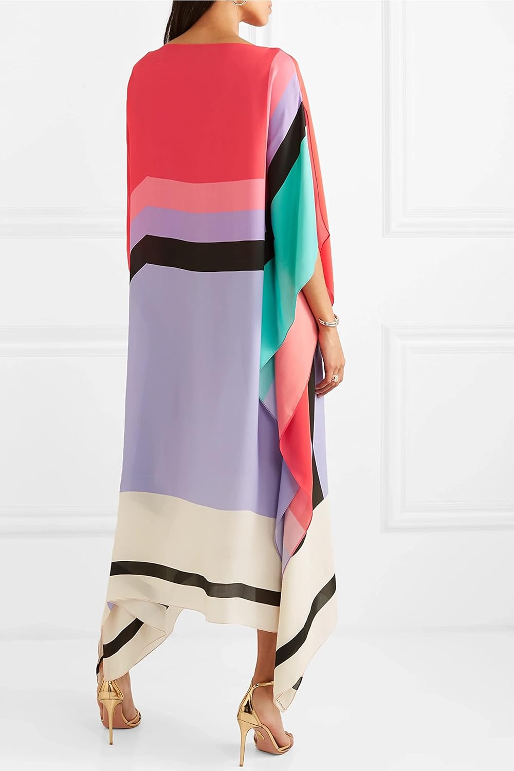 Robe Fluide Color-Block Asymétrique Manches Amples-Dresses-Marais Paris-Marais Paris