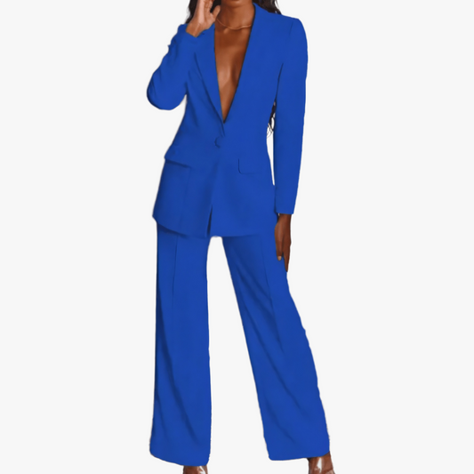 Costume Chic et Moderne pour Femmes - Élégance et Style-Women Set-Marais Paris-Bleu-S-Marais Paris