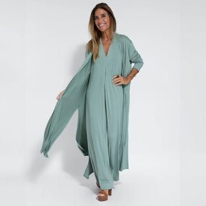 Robe Maxi Élégante et Décontractée pour Femmes-set-Marais Paris-Turquoise-L-Marais Paris