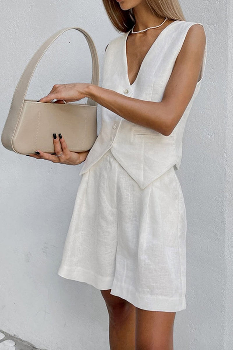 Ensemble Veste sans Manches & Short Taille Haute - Marais Paris-Sets-Marais Paris-Marais Paris