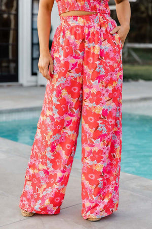 Top & Pantalon Palazzo Femme - Ensemble Bohème Chic - Floral, Poches-Sets-Marais Paris-Marais Paris