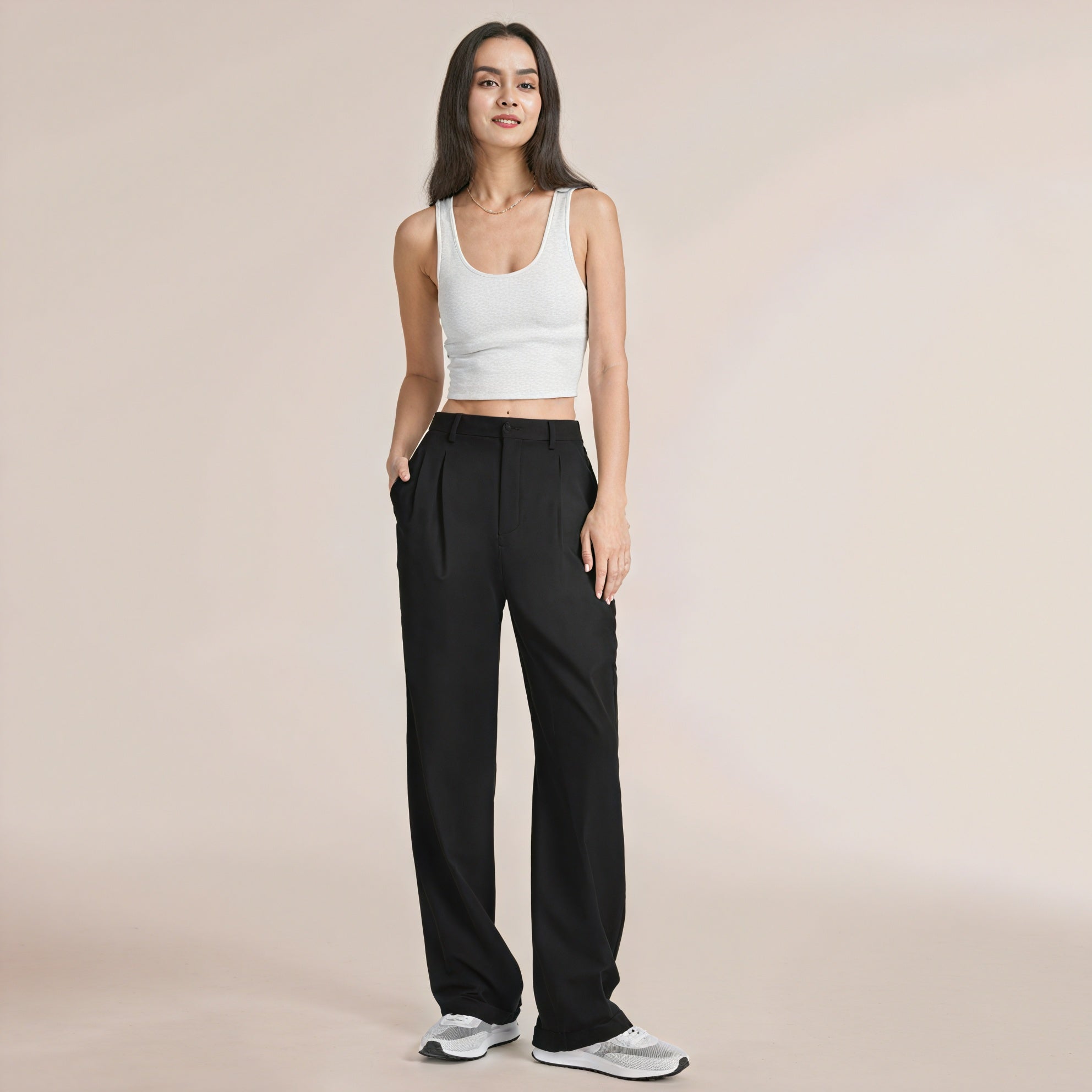 Pantalon Large Chic et Moderne pour Femmes - Élégance et Confort-Pantalon Women-Marais Paris-Noir-S-Marais Paris