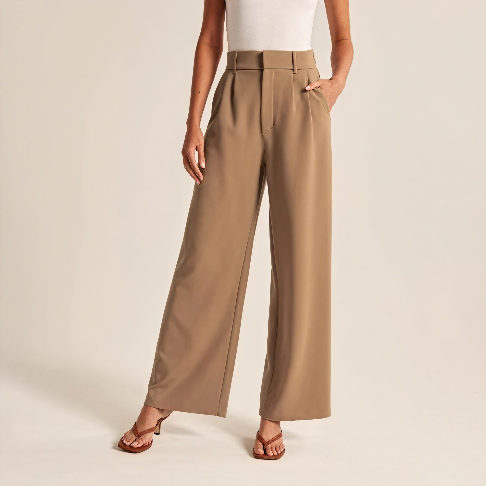 Pantalon Large Chic et Moderne pour Femmes - Élégance et Confort-Pantalon Women-Marais Paris-Kaki-S-Marais Paris