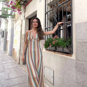 Robe Longue Bohème Dos Nu - Marais Paris-Dresses-Marais Paris-Marais Paris