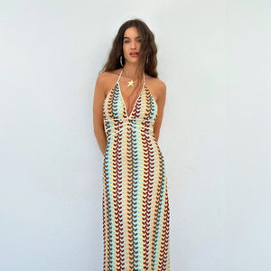 Robe Longue Bohème Dos Nu - Marais Paris-Dresses-Marais Paris-Marais Paris