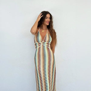 Robe Longue Bohème Dos Nu - Marais Paris-Dresses-Marais Paris-Marais Paris